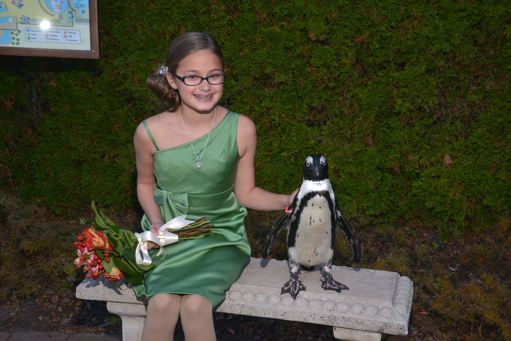 Fancy Girl with Penguin